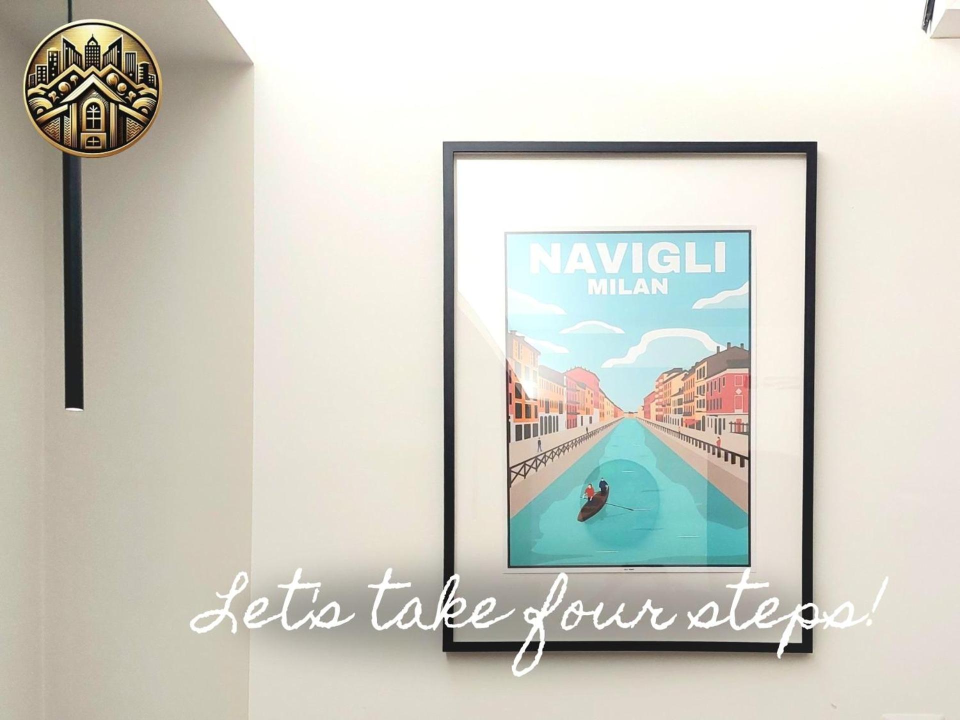 Navigli-San Babila New Studio Attico Balcone Aria Milánó Kültér fotó